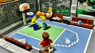 Basketball-Platz neben der alten Fabrik - Bau einer Lego Stadt Teil 298.