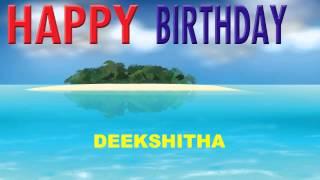 Deekshitha   Card Tarjeta - Happy Birthday