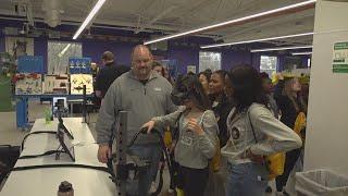 Junior high girls learn about careers in manufacturing at Black Hawk College