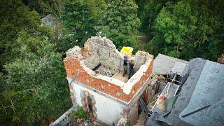 NEW-  Taking down the chateau tower.