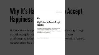 Accepting Happiness #tjmquickreads