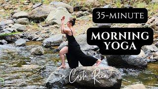 35-Min Morning Yoga | Full Body Flow w/ Nature Sounds in Costa Rica to Awaken, Ground & Find Peace