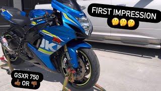 SUZUKI GSXR 750 FIRST RIDE!!! | BIKE IS QUICK