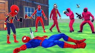 team spider man vs bad guy joker ► Spiderman watch tange tange in Granny house - funny animation