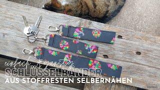 UPCYCLING. Schlüsselband aus Stoffresten selbernähen.