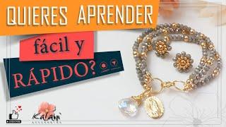 QUIERES APRENDER FÀCIL Y RÀPIDO a ELABORAR este HERMOSO juego de PULSERA Y ARETES?