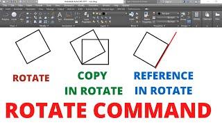 HOW TO USE ROTATE COMMAND IN AUTOCAD