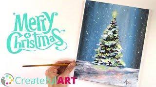 How To Paint a Christmas Tree --with Acrylics