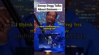 Snoop Dogg Talks About Eminem  #snoopdogg #eminem #stilldre #mgk #rap #interview #shorts