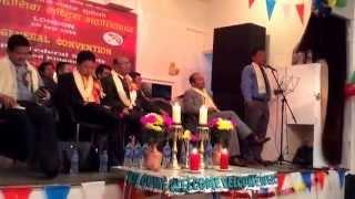 Mr Angkaji Kisan Sherpa Addressing the NEFSO(uk) general assembly, 20th Sep 2014!