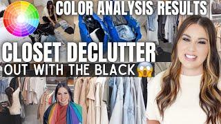 EXTREME CLOSET DECLUTTER + BIG CHANGES | SHARING MY COLOR ANALYSIS RESULTS | OUT WITH THE BLACK 