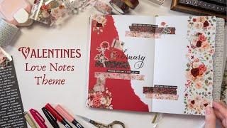 February Love Letters Bullet Journal Theme Setup  Mystery Journal