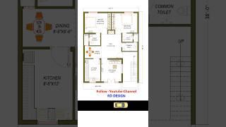 3 bedroom house plan | 1200 square feet house plan | #homeplan # floorplan #housedesign