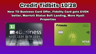 Credit Tidbits 10/28 | Big TD Business Card Offer, New Hyatt properties, Status News