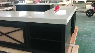 corian solid surface counter top buffet counter HPL cabinet custom design