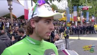 Peter Sagan Tour de France 2015 - interview with Laura Meseguer after stage 21