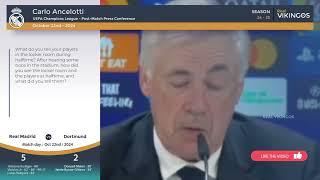 Real Madrid 5-2 Dortmund - English Dub Vini MVP - UEFA Champions League Post-Match Press Conference