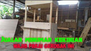 membuat booth gerobak kayu jati belanda