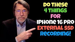 Do These 4 Things to Record to an External SSD with your iPhone 16 Pro Max!