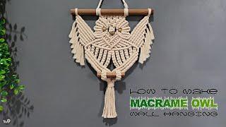 How to make Owl Macrame Wall Hanging | Macrame Animal Tutorial