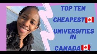 Top Cheapest Universities in Canada