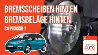 Wie C4 Picasso 1 Bremsscheiben hinten, Bremsbeläge hinten wechseln 