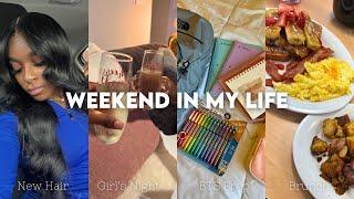 *realistic* WEEKEND IN MY LIFE | preparing for nursing school 🩺, hair appt, girl's night, church