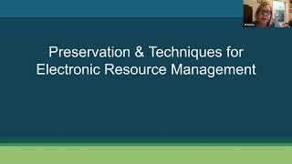 NASIG Digital Preservation Webinar: Integrating Preservation into Librarian Workflows