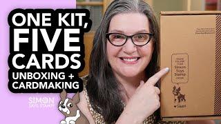 Let's unbox the latest card kit from @SimonSaysStamp and create FIVE cards!