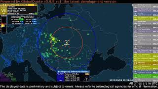 Strong Earthquake in Slovakia in 2023 detected by GlobalQuake application