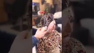 Barat bridal hairstyle look so beauitful 2025 by lashes beauty parlour