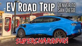 EV Road Trip with a Mustang Mach-E and Supercharger Adapter! (Day 1)