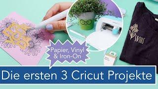 3 Cricut Anfänger Projekte: Papier, Vinyl & Iron-On