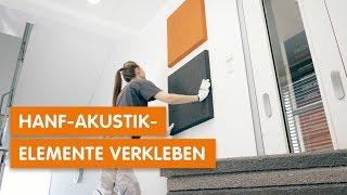 Hanf-Akustikelemente Verkleben