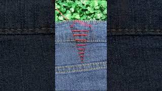 downsize jeans in 10 seconds  #shorts #lifehacks #doityourself #sewing