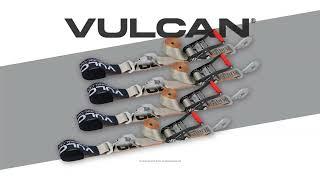 VULCAN Axle Tie Down Combo Strap with Snap Hook Ratchet - 2 Inch x 114 Inch - 4 Pack - Silver Series