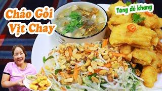 Cách làm CHÁO GỎI VỊT CHAY tại nhà tăng sức đề kháng mùa dịch - VEGAN DUCK PORRIDGE| Ù thích ăn chay