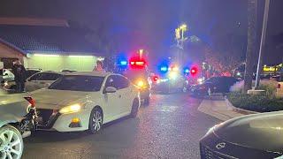 Hit and Run Invasion #police #chase #car at Fast X premiere meet