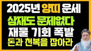 2025년 양띠운세 :천복을 잡아 재물운 폭발하는 을사년 양띠운세,영상에서 확인해 보세요