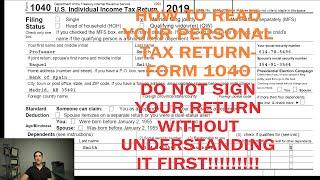 How to Read a Tax Return  Federal Personal 1040 Edition