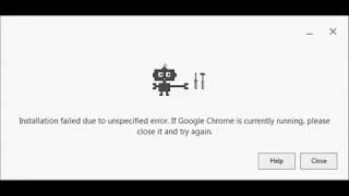 Google Chrome error fix