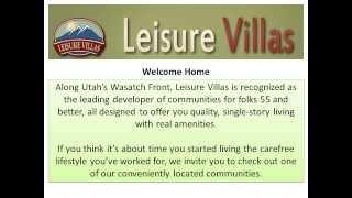 Leisure Villas Inc over 55 communities in utah