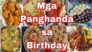 BIRTHDAY MENU IDEAS|BIRTHDAY DISHES IDEAS|MGA PANGHANDA SA BIRTHDAY IDEAS|TYPICAL MENU PINOY BIRTDAY