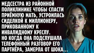 МЕДСЕСТРА устроилась сиделкой к МИЛЛИОНЕРУ, в инвалидном кресле. НО когда она подслушала...