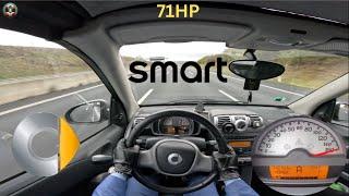 Smart 451 Fortwo || 71HP || TOP SPEED on german Autobahn