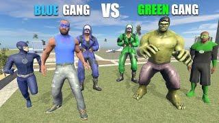 Franklin Blue Gang Vs Hulk Green Gang Fight In Indian Bike Driving 3D Credit:-@RottPlayzofficial