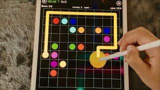  iPad ASMR - Connecting the DOTS (Flow Free) - Clicky Whispering