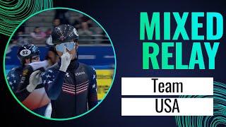 USA | Winner | 2000m Mixed Relay | Dresden 2024 | #ShortTrackSkating