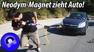 Strong Neodymium Magnet pulls car!