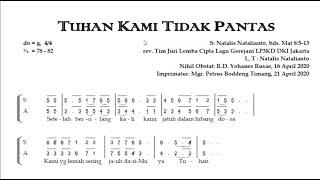 TUHAN KAMI TIDAK PANTAS  | DENGAN TEKS PARTITUR NOT ANGKA | Paduan Suara